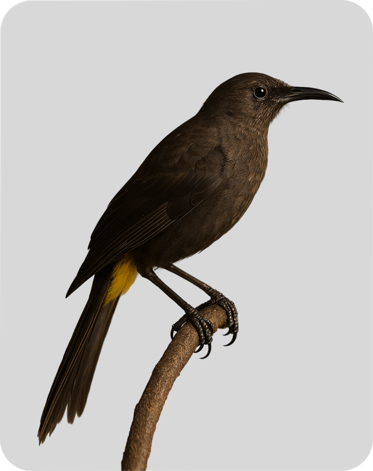 Kaua'i 'ō'ō illustration